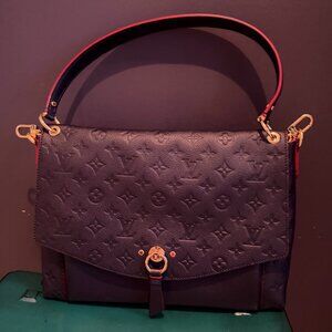 LOUIS VUITTON Empreinte Blanche MM | Marine & Rouge Shoulder Bag | Style# M43618